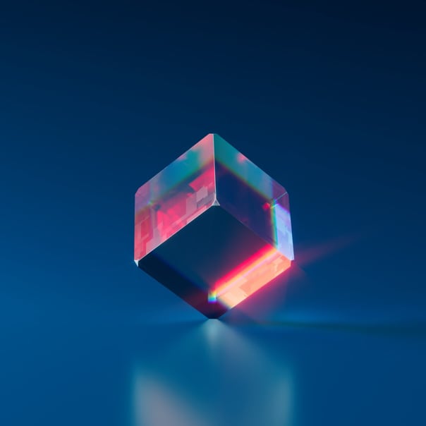 floating colorful diamond